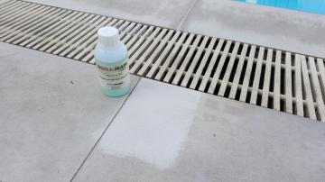 Tile Cleaning: Test area cleaned and slip resistance restored with BonaSystemsMain