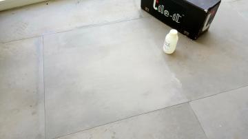 Tile Cleaning: Don\'t know what the stain was, but it was removed with BonasystemsDecon